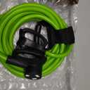 PlugSaf 30 FT 30 Amp RV Extension Cord Outdoor with Grip Handle, 10/3 Gauge Flexible Heavy Duty RV Power Cord Waterproof, NEMA TT-30P to NEMA TT-30R, 10AWG 125V 3750W STW, Green-Black, ETL Listed