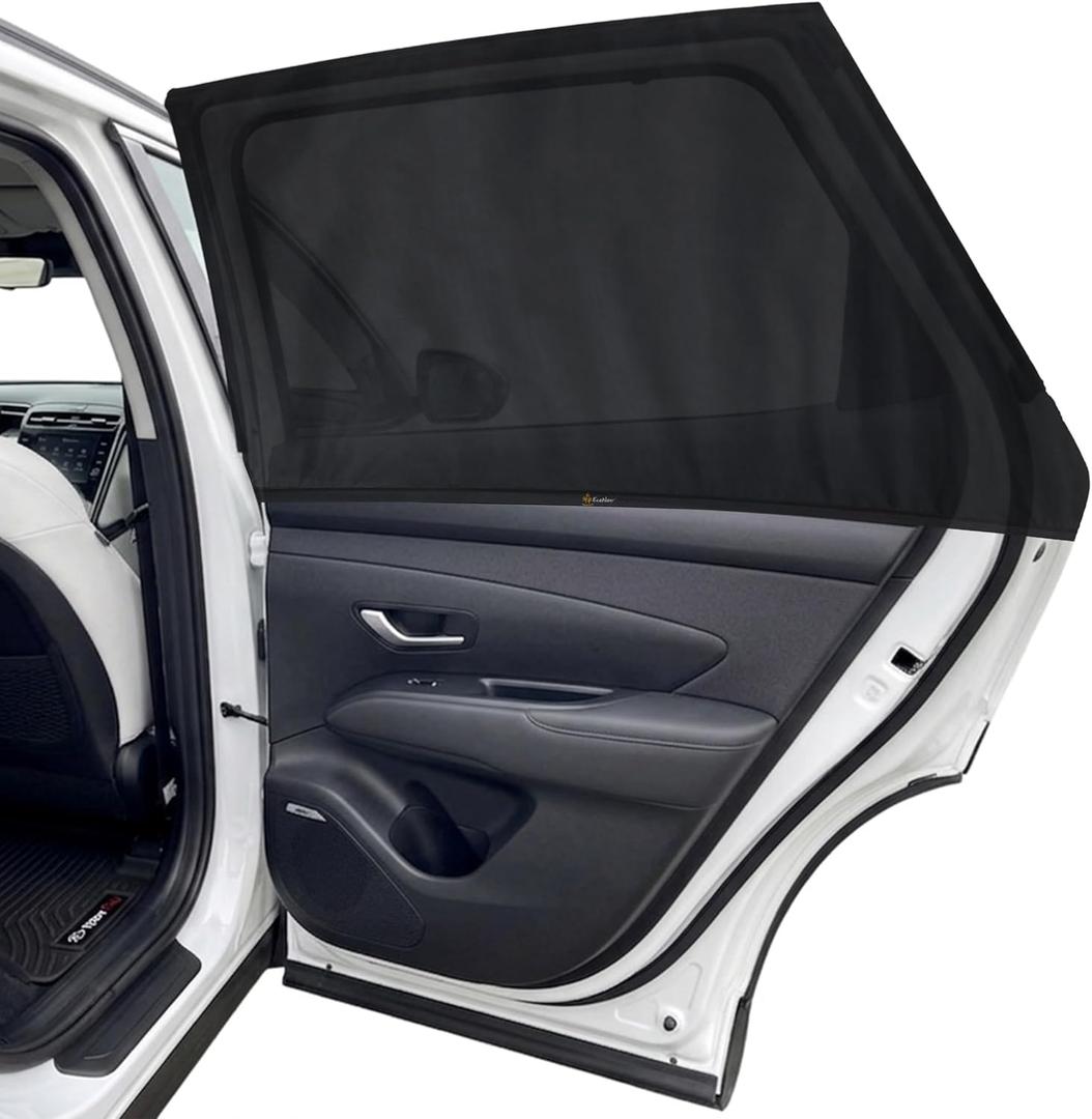 EcoNour Custom Fit Car Window Screens for Hyundai Tucson 20222026 | Rear Side Mesh Sun Shade Cover for Baby Privacy & Blackout Camping Protection | Breathable Car Window Accessories