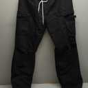 SOLY HUX Men's Sweatpants Drawstring Waist Flap Pocket Baggy Long Pants (Size L)