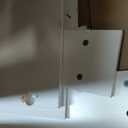 VASAGLE BBK129W01 Bathroom Cabinet with 3 Doors, Mirror Cabinet, Open Compartment, Adjustable Shelves, 16.5 x 70 x 75 cm, Cloud White