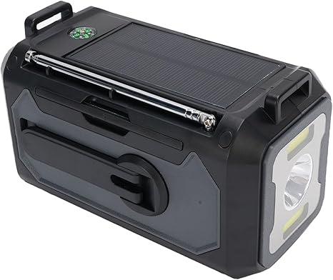 12000mAh Emergency Radio Portable Solar Crank Radio with AM FM WB SOS Flashlight Power Bank for Outdoor Camping Survival Kit