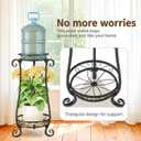 LASZOLA 2 Tier Black Metal Plant Stand for Multiple Large Planters Indoor Outdoor Organizer, Heavy Duty Tall Flower Stand for Corner Patio Bathroom Office, Modern Sturdy Vertical Iron Rack, Cat Proof