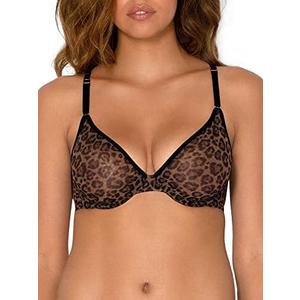 Smart & Sexy womens Sheer Mesh Demi Underwire Bra, Pass 38DD