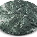 16'' Green Marble Lazy Susan Marble Turntable for Kitchen Dinning, Lazy Susans Organizer for Cabinet, Serving Rotation Spinning Tabletop Organizer Swiveling, Spice Rack Storage(Indian Green)