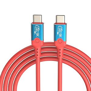 240W USB C to USB C Cable, 3.3 FT Thunderbolt 4 Cable Supports 8K Display/40Gbps Data Transfer/240W Fast Charging, for iPhone 15 Pro, MacBooks, iPad Pro and Dell XPS (2 Packs)