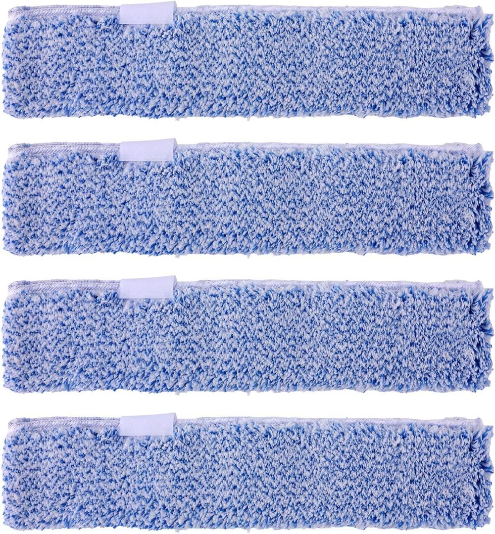 4 Pack Microfiber Window Cleaning Refill Replacement, 14" Reusable & Washable Squeegee Cloth Sleeve Compatible with MR.SIGA Window Glass Cleaning Tools Home and Office