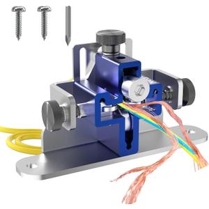 Nelyrho Manual Wire Stripper Machine, 15-1/0 AWG Portable Wire Stripping Machine, Craftsman Wire Stripping Tool for 1.45-8.25 mm Copper Scrap Wire Recycling, 4 Channel Cable Stripper