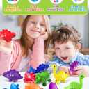Number Dinosaur Toys for Kids 3-5, Montessori Educational Toys for 3 4 5 Year Old Boy Girl Gifts, Toddler Dino Travel Toy Preschool Learning Activities, Double Sided Dinosaurs Numbers Matching Game