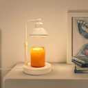 Candles Warmer, Candle Warmer Lamp with Timer,Height Adjustable Candle Warmer Lights,Gift for MotherChristmas, Bedroom Bathroom Home Decor, Scented Candle Heating Lamp (White, No USB)