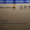 7-Piece Dining Table Set, 63" Extendable Kitchen Room Table with 6 Stools, Mid Century Modern Dinner Table with Metal Frame & MDF Board, Space-Saving, Easy Assembly, Espresso