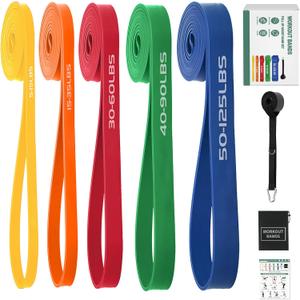 Resistance Bands,Exercise Bands,Workout Bands,Resistance Bands Set for Legs,Pull Up Bands,Stretch Bands for Exercise,Muscle Training, Physical Therapy, Shape Body, Men Women