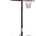 DUMOS 10FT Adjustable Height Portable Basketball Hoop Outdoor for Adult, 44 Inch Shatterproof Backboard w/Shock Absorbent Rim, Fillable Base, 2 Wheels for Swimming Pool/Indoor