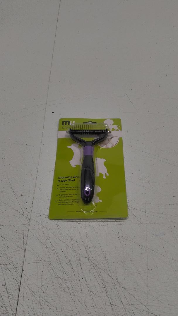 MIU COLOR Dog Brush Kit 2PCS, Deshedding Dog Brush & 2 Sided Undercoat Rake for Dogs & Cats, Long Medium Hair Deshedding Tool, Effective Dog Brush Set Removing Knots, Mats, Tangles, Extra Wide