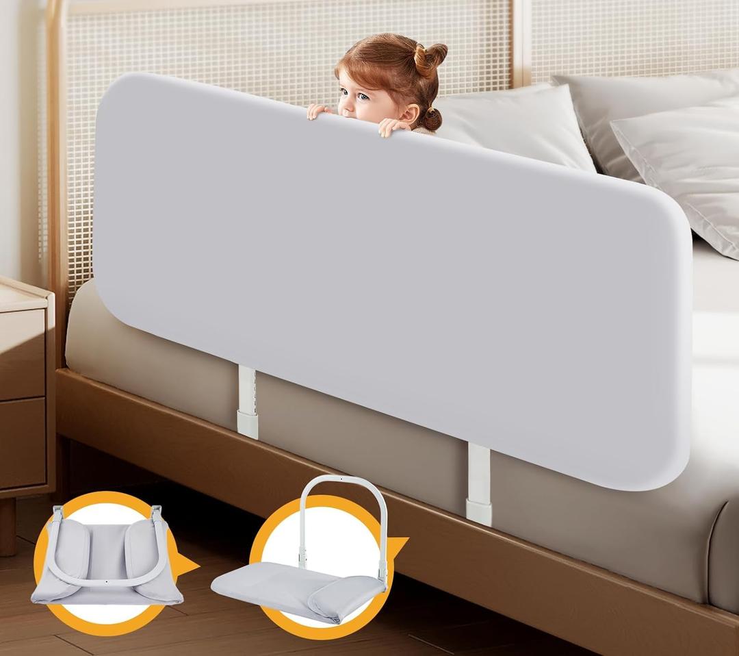 Toddler Bed Rails for Travel - Baby Guard Bed Rail Portable for Crib, Twin, Queen, Full, King Size Beds - Easy to Assemble, Safety Bed Side Rail for Toddlers and Kids (78.74 Inch)