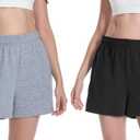 Women's Sweat Shorts Comfy Lounge Running Shorts Gym Summer Casual High Waisted Athletic Shorts with Pockets (XL)