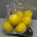 Tebery 12 Pack Yellow Dimpled Practice Balls, 12-Inch Pitching Machine Softballs Baseballs for Hand-Eye Coordination, Hitting and Fielding Practice