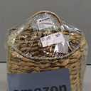 Woven Hanging Basket Water Hyacinth Hanging Wall Basket Wicker Handmade Baskets for Garden Farmhouse Home