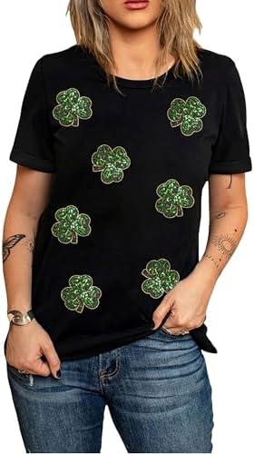 SELINK Womens Summer Short Sleeve Tops Halloween Sequin Pumpkin Printed T Shirts Casual Basic Graphic Tees, Size XL