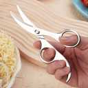 Jasni 2-Pack All 304 Stainless Steel Baby Food Scissors Detachable Vegetables Meat Noodles Kitchen Shears for Infant Kids Anti-Rust Food-Grade Dishwasher Safe with Travel Storage Case