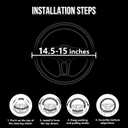 KAFEEK Steering Wheel Cover Great Grip with 3D Honeycomb Hole, Universal 15 Inch, Anti-Slip Sporty Steering Wheel Protector, Carbon Fiber Design, Black