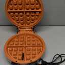 Gourmia Belgian Waffle Maker  Compact Design with Upright Storage, Adjustable Browning, and Easy-Clean Nonstick Ceramic Plates, Stainless Steel