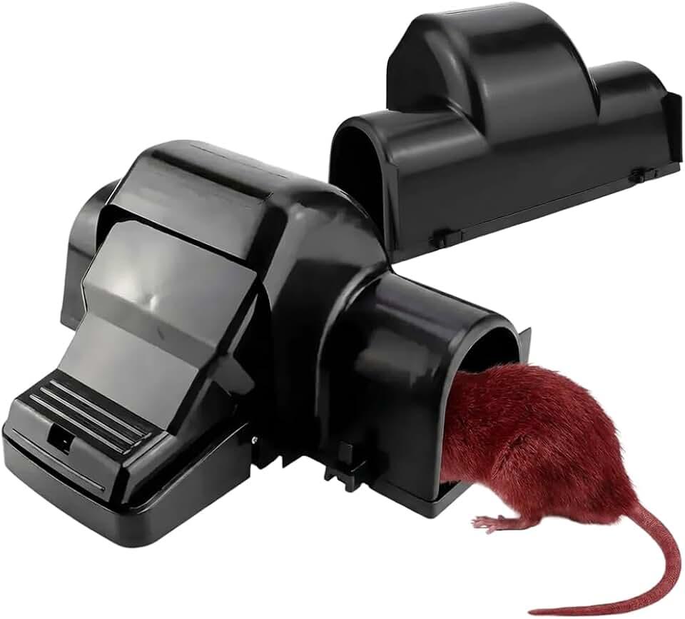 Tougher Than Tom Sure-Catch Rat Trap (2-Pack) - Heavy Duty & Quick-Kill Power - Easy to Set with No-Touch Disposal Design Mouse Trap - Reusable Indoor & Outdoor Rodent Trap