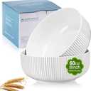 60oz Salad Bowl Set,2 Pack Serving Bowls for Entertaining,8inch Large White Ceramic Bowl for Side Dishes,Soup, Pho, Cereal, Pasta, Fruit, Microwave and Dishwasher Safe