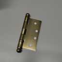Nostalgic Warehouse Ball-Tip Residential Door Hinge with Square Corners (4" x 4", Antique Brass)