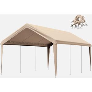10x20 Carport Canopy Replacement Cover, Heavy Duty Waterproof Garage Tarp