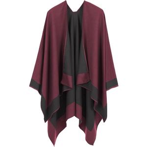 OWIF Women's Shawl Wraps Open Front Poncho Cape Oversized Sweaters Casual Cardigan Shawls for Fall Winter, One Size 
