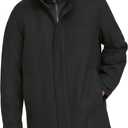 Dockers Men's Wool Melton Two Pocket Full Length Duffle Coat (Large, Black)