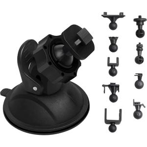 TiToeKi Dash Cam Suction Mount with 15+ Swivel Ball Adapters Compatible with Rexing V1, UGSHD, Falcon F170, KDLINKS, Vantrue, APEMAN, Z-Edge, Roav, Old Shark, YI, Peztio, UGSHD and Most Dash Cameras