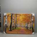 Autumn Forest Canvas Wall Art: Fall Forest Picture Golden Woods Landscape Artwork Wall Decor - Nature Tree Pictures With Pathway Prints For Living Room 36"X24"