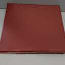 Vintage Faux Leather 3-Ring Binder, 2-Inch Spine, Round Ring, Fits Letter Size 8.5" x 11" Paper, Built-in Interior Pockets, Professional Document Binder (Red, 2 Inch)