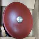 Rachael Ray NITRO Cast Iron Dutch Oven, 6.5 Quart, Red