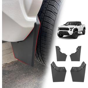 Muslogy Mud Flaps Splash Guards Compatible with Toyota Tacoma 2024 2025 2026 Accessories Front and Rear Mud Guards 4PCS No Drilling Heavy Duty Fender Mudguards Kit with Hardware Accessories