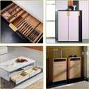 10 Pack 64mm/1.5 inch Aluminum Concealed Cabinet Pulls Hole Center Finger Edge Pulls for Home Kitchen Doors and Drawers - Includes Screws- Matte Gold