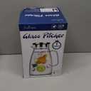 1 Gallon 128oz Glass Pitcher, Water Pitcher with Lid and Spout, Glass Carafe for Hot/Cold Drink, Water Jug for Iced Tea, Coffee, Juice, Milk, Beverage (Extra-Wide Mouth)