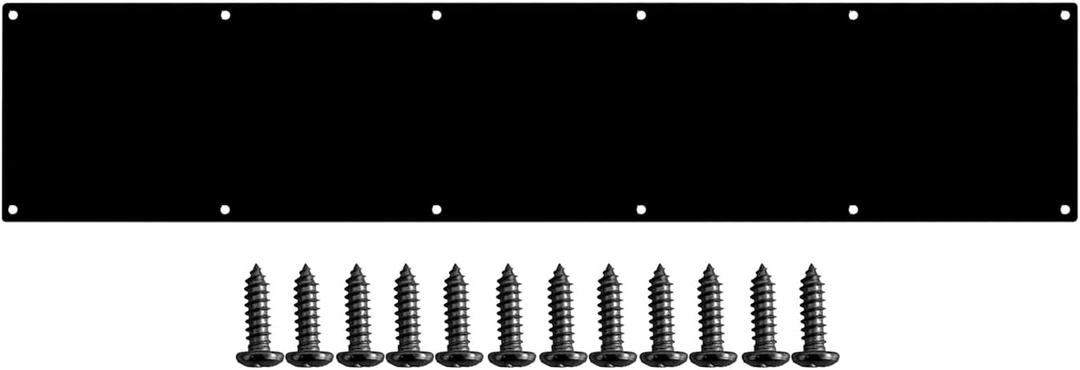 Door Metal Kick Plate 6x34 inches Aluminum Decorative Plates Protector for Doors, 18 Ga Thickness 6"x 34" (Black)