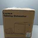 Portable Countertop Dishwasher with 5 Programs, 3-Cup Water Tank, Fruit/Veg Basket, High Temp, Air Dry