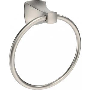 Hand Towel Holder for Bathroom Kitchen Brushed Nickel Towel Ring Towel Hanger Stainless Steel and Zinc Alloy Wall Mount, 7"L x 6.4"W x 3"H