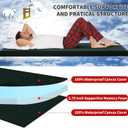 HOMBYS Waterproof Memory Foam Camping Mattress for Outdoor Sleeping, Roll Up Porable Oxford Cloth Cover Camping Mattress Pad Mat for Travel Truck Bed Tent