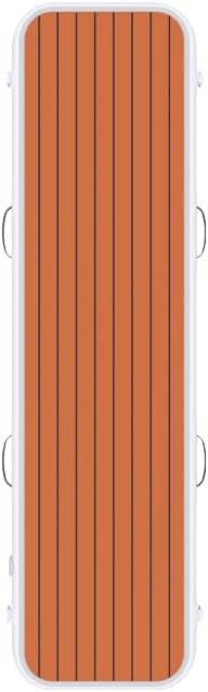Inflatable Gangway for Yachts Portable, Durable, and Space-Saving Boarding Solution with Non-Slip Surface, Stainless Steel D-Rings (79" x 24" x 6", White)