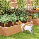 Goovilla Garden Fence, Total 27ft(L) x 24in(H) Garden Fencing Animal Barrier, 25 Pcs Rustproof Metal Fence Panels, Black No Dig Fence, Decorative Garden Fences and Borders for Dogs, Flower Bed, Patio