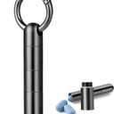 TISUR Keychain Pill Holder, Titanium Pill Case Small Pill Organizer Waterproof Pill Box, EDC Portable Pill Container Metal Tube for Travel Purse Outdoor (Tiny Pill Case+ 2 Separate Compartments)