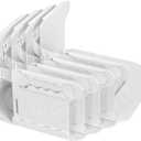 Bed Sheet Holders for Corners Keep Sheets Firm & Tight, Secure Fitted Sheet Holders for Corners, Sheet Fasteners with Lock Straps, Durable Bedding Clips (4Pack, White)