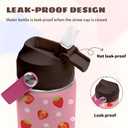 Strawberry Water Bottle for Girls, 12 Oz Leak-proof Tumblers with for Teens | Stainless Steel Travel Mugs for Kids, Christmas Birthday Gift for Women, Back to School Supplies, 1PCS