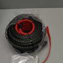 TYT Synthetic Winch Rope Kit - 1/2" x 92' with 32000 lbs Strength, Protective Sleeve, Heavy Duty Hook and Safety Pull Strap for Off-Road 4x4 Vehicles, Trucks (Black)