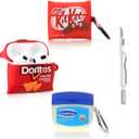 (3Pack) Case for AirPods 3rd Generation with Cleaning kit, XMBYGY Cute Skin Design Silicone Cartoon Charging Case Protective Covers with Keychain for AirPods 3 Earbuds (D+F+K)