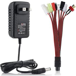 RC Battery Charger for 4.8V 7.2V 8.4V 9.6V NiMH/NiCD Battery Pack, RC Car Charger for Traxxas Battery 2.4V-12V Battery Pack, 2-10